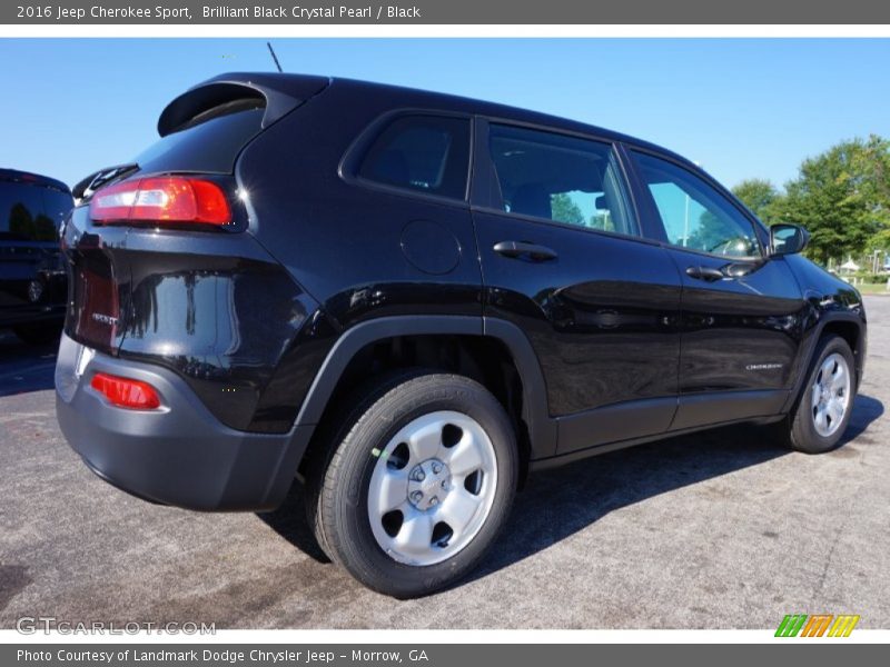 Brilliant Black Crystal Pearl / Black 2016 Jeep Cherokee Sport