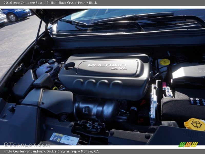 Brilliant Black Crystal Pearl / Black 2016 Jeep Cherokee Sport