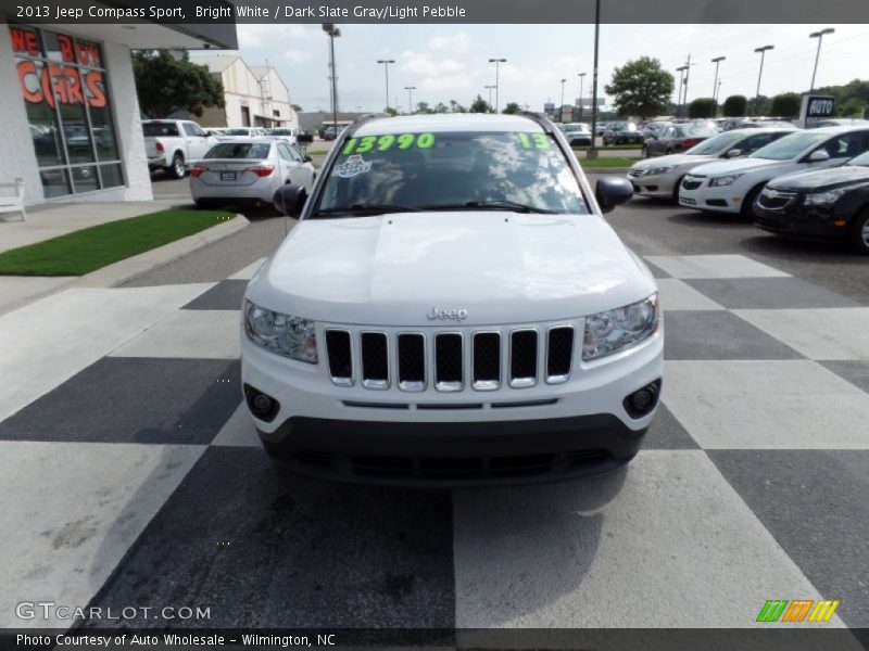 Bright White / Dark Slate Gray/Light Pebble 2013 Jeep Compass Sport