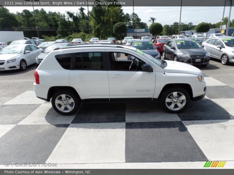 Bright White / Dark Slate Gray/Light Pebble 2013 Jeep Compass Sport