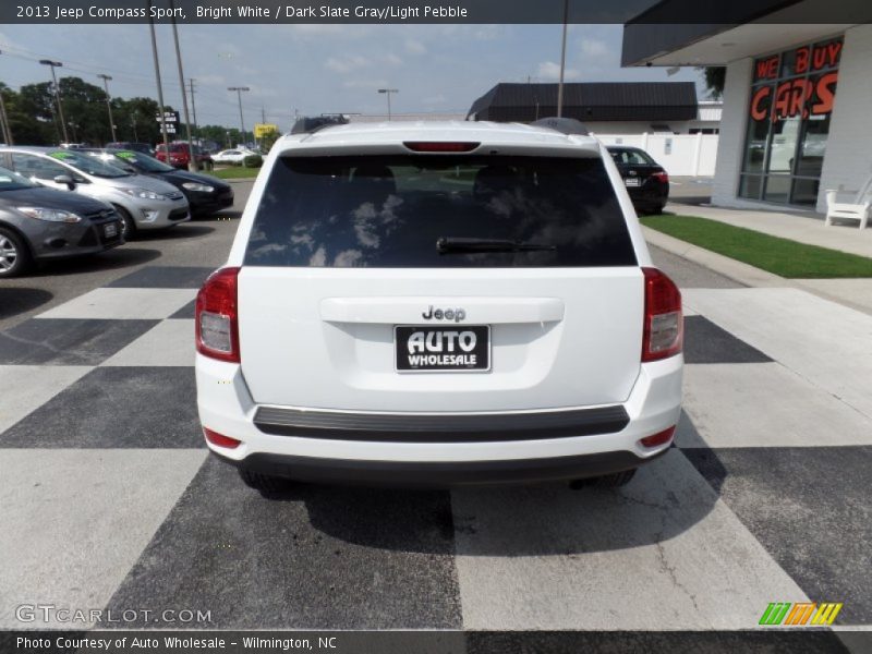 Bright White / Dark Slate Gray/Light Pebble 2013 Jeep Compass Sport
