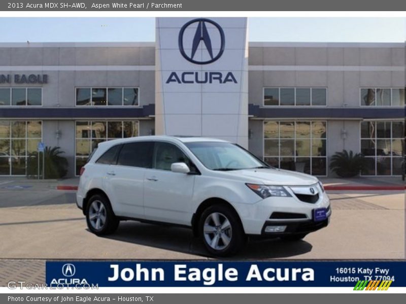 Aspen White Pearl / Parchment 2013 Acura MDX SH-AWD