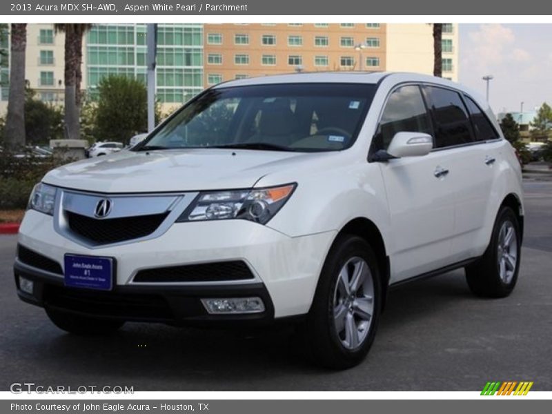 Aspen White Pearl / Parchment 2013 Acura MDX SH-AWD