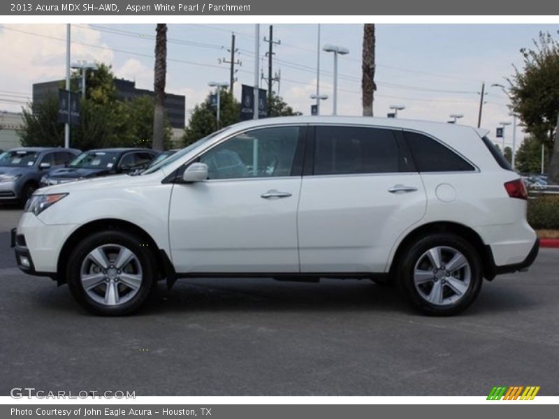 Aspen White Pearl / Parchment 2013 Acura MDX SH-AWD