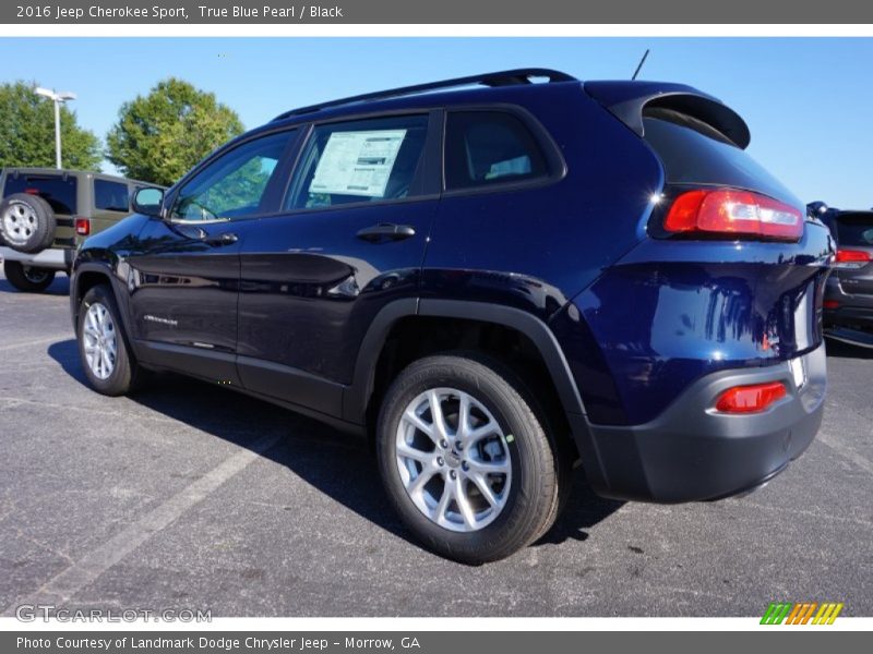 True Blue Pearl / Black 2016 Jeep Cherokee Sport