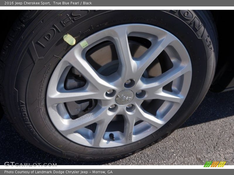True Blue Pearl / Black 2016 Jeep Cherokee Sport