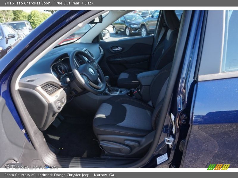 True Blue Pearl / Black 2016 Jeep Cherokee Sport