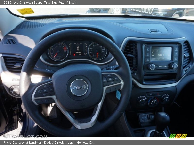 True Blue Pearl / Black 2016 Jeep Cherokee Sport