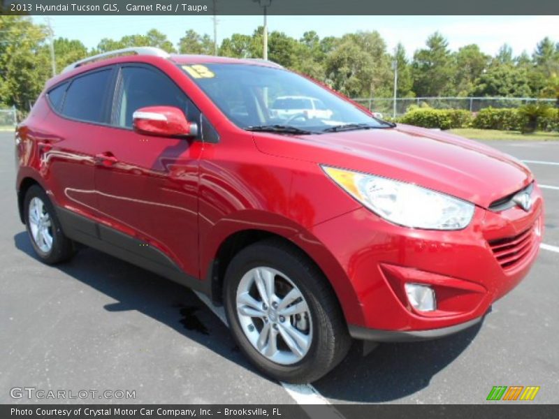 Garnet Red / Taupe 2013 Hyundai Tucson GLS