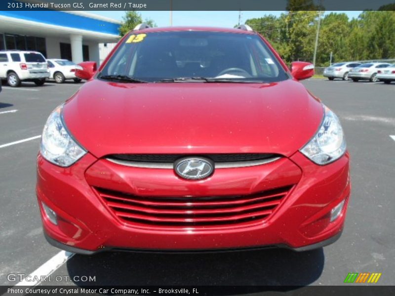 Garnet Red / Taupe 2013 Hyundai Tucson GLS