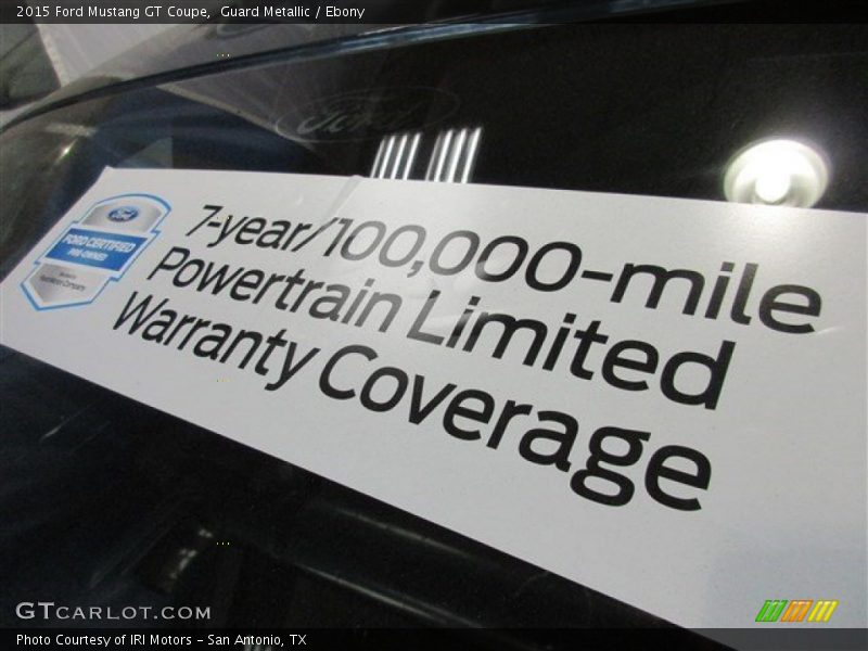 Guard Metallic / Ebony 2015 Ford Mustang GT Coupe