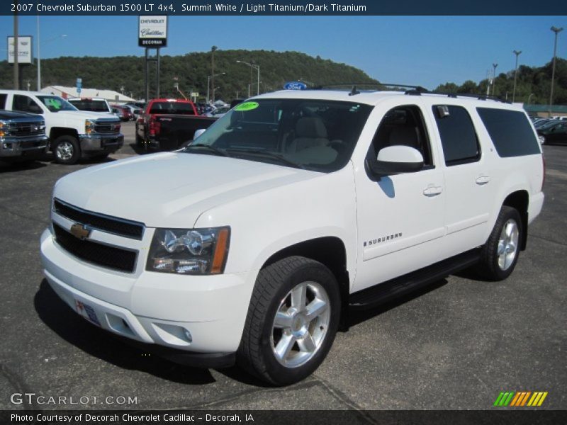 Summit White / Light Titanium/Dark Titanium 2007 Chevrolet Suburban 1500 LT 4x4