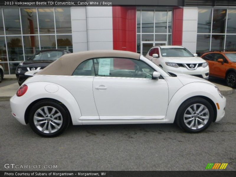 Candy White / Beige 2013 Volkswagen Beetle TDI Convertible