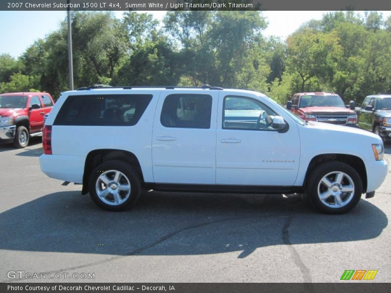 Summit White / Light Titanium/Dark Titanium 2007 Chevrolet Suburban 1500 LT 4x4