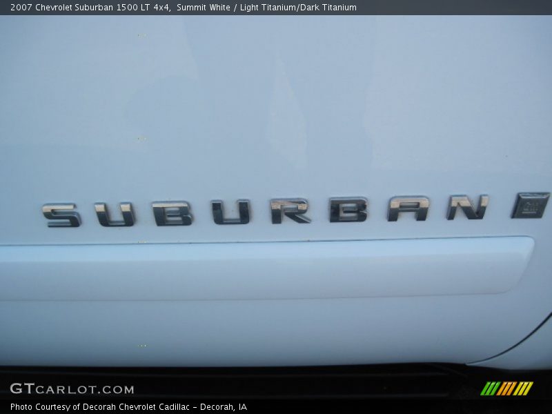 Summit White / Light Titanium/Dark Titanium 2007 Chevrolet Suburban 1500 LT 4x4