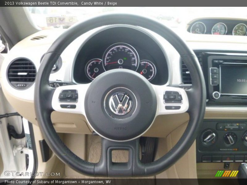 Candy White / Beige 2013 Volkswagen Beetle TDI Convertible