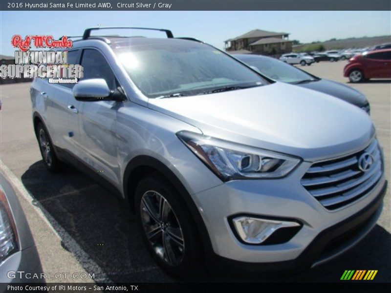 Circuit Silver / Gray 2016 Hyundai Santa Fe Limited AWD