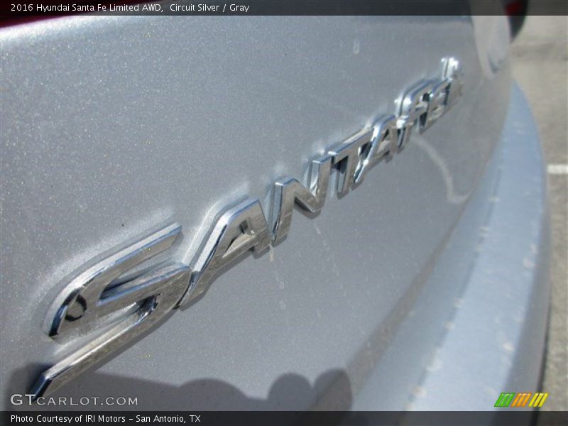 Circuit Silver / Gray 2016 Hyundai Santa Fe Limited AWD