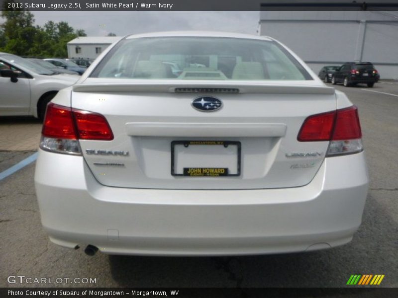 Satin White Pearl / Warm Ivory 2012 Subaru Legacy 2.5i
