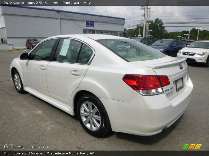 Satin White Pearl / Warm Ivory 2012 Subaru Legacy 2.5i