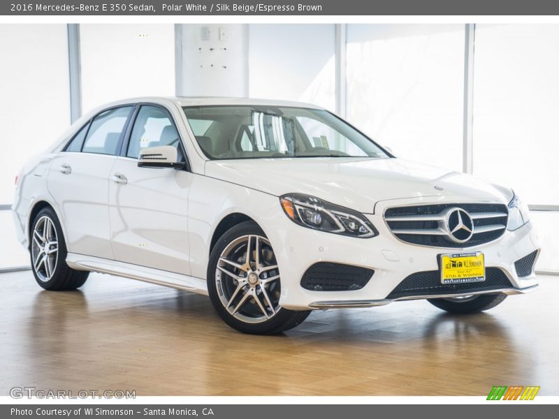 Polar White / Silk Beige/Espresso Brown 2016 Mercedes-Benz E 350 Sedan