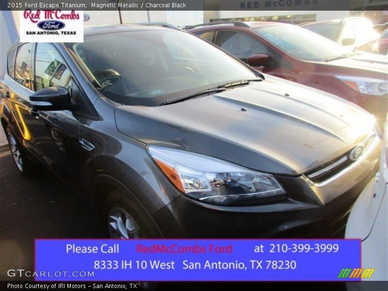 Magnetic Metallic / Charcoal Black 2015 Ford Escape Titanium