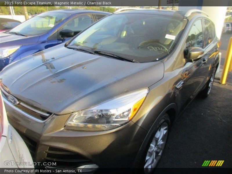 Magnetic Metallic / Charcoal Black 2015 Ford Escape Titanium