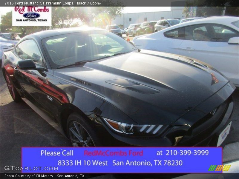 Black / Ebony 2015 Ford Mustang GT Premium Coupe