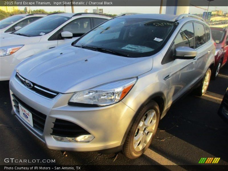 Ingot Silver Metallic / Charcoal Black 2015 Ford Escape Titanium