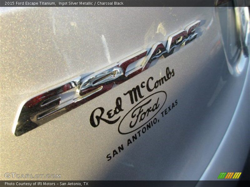 Ingot Silver Metallic / Charcoal Black 2015 Ford Escape Titanium
