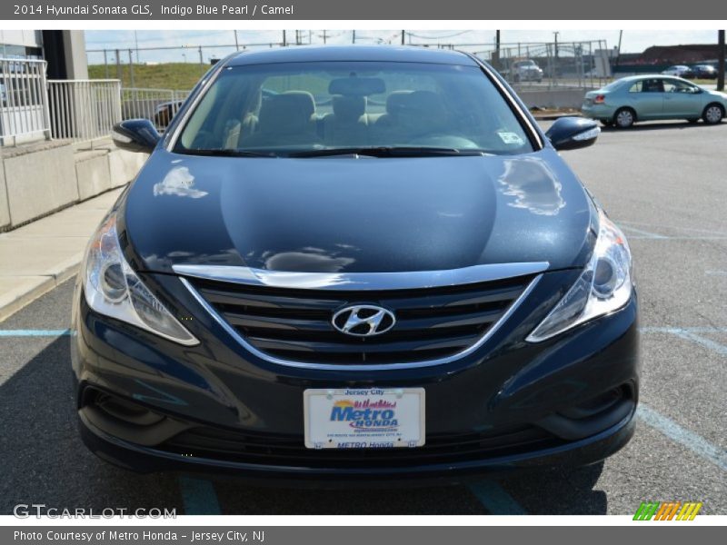 Indigo Blue Pearl / Camel 2014 Hyundai Sonata GLS