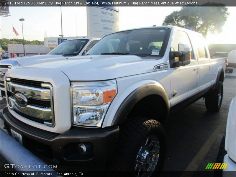 White Platinum / King Ranch Mesa Antique Affect/Adobe 2015 Ford F250 Super Duty King Ranch Crew Cab 4x4