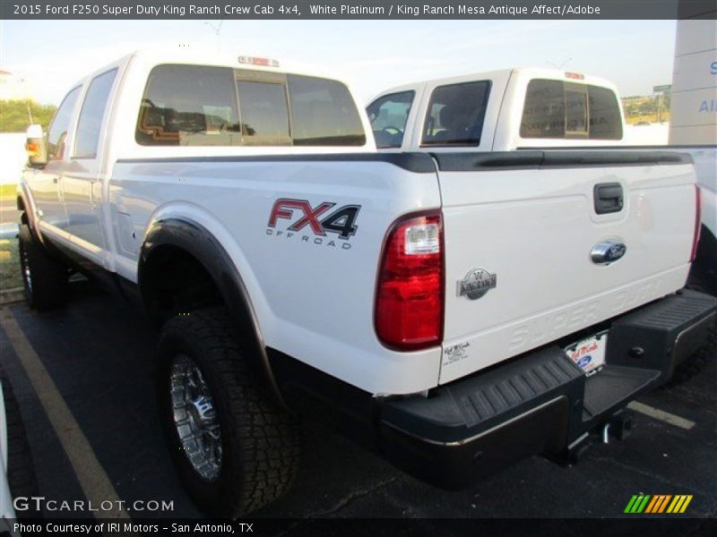 White Platinum / King Ranch Mesa Antique Affect/Adobe 2015 Ford F250 Super Duty King Ranch Crew Cab 4x4