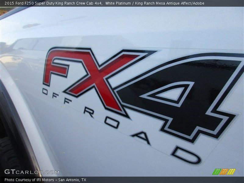White Platinum / King Ranch Mesa Antique Affect/Adobe 2015 Ford F250 Super Duty King Ranch Crew Cab 4x4