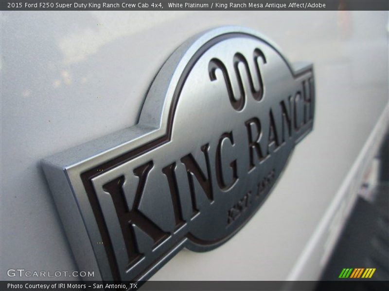 White Platinum / King Ranch Mesa Antique Affect/Adobe 2015 Ford F250 Super Duty King Ranch Crew Cab 4x4
