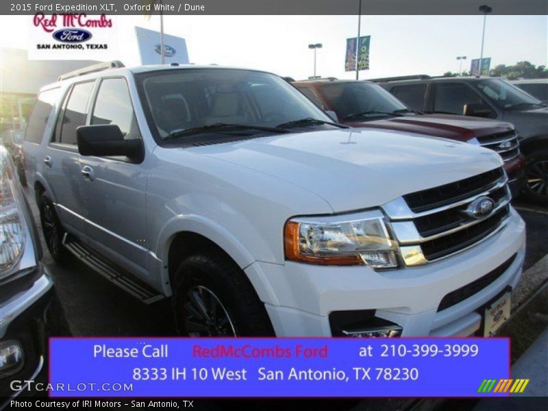Oxford White / Dune 2015 Ford Expedition XLT