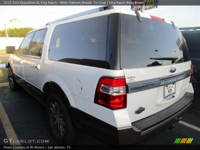 White Platinum Metallic Tri-Coat / King Ranch Mesa Brown 2015 Ford Expedition EL King Ranch