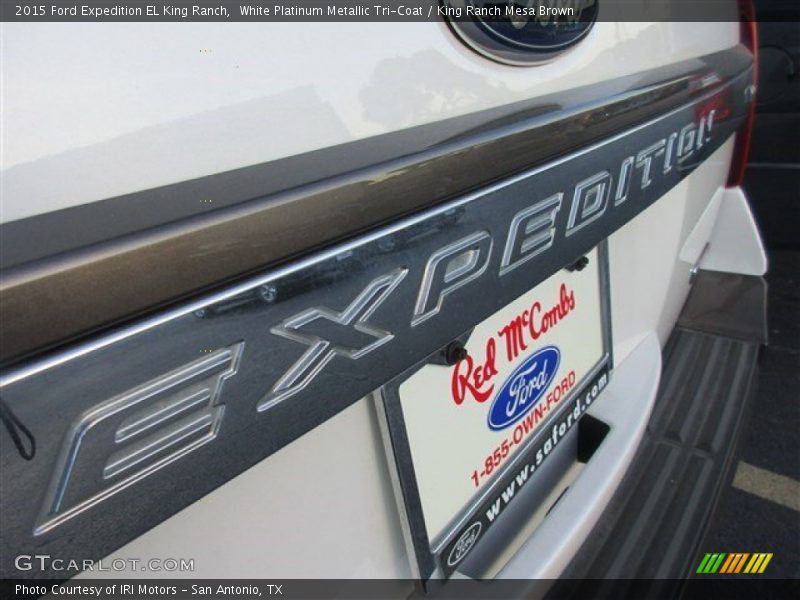 White Platinum Metallic Tri-Coat / King Ranch Mesa Brown 2015 Ford Expedition EL King Ranch