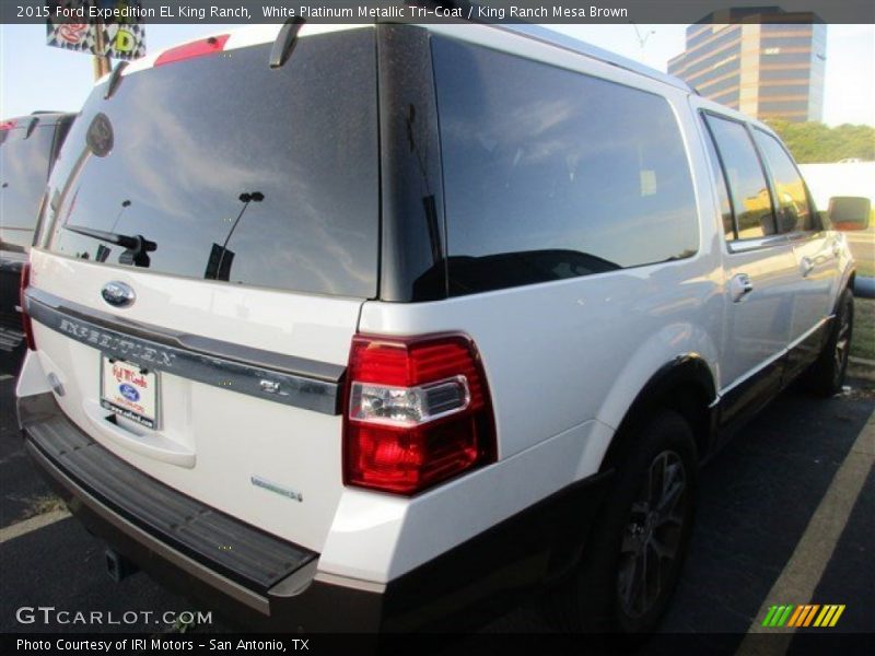 White Platinum Metallic Tri-Coat / King Ranch Mesa Brown 2015 Ford Expedition EL King Ranch