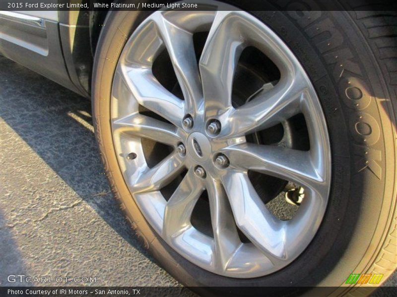White Platinum / Medium Light Stone 2015 Ford Explorer Limited