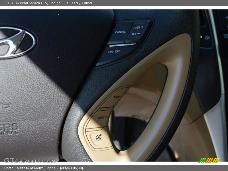 Indigo Blue Pearl / Camel 2014 Hyundai Sonata GLS