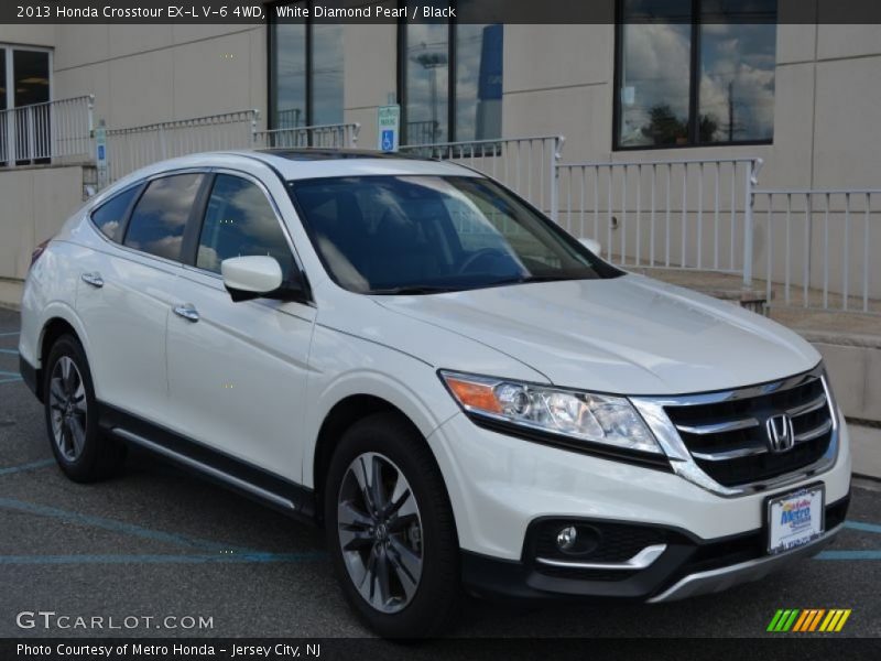 White Diamond Pearl / Black 2013 Honda Crosstour EX-L V-6 4WD