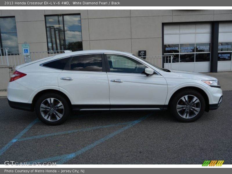 White Diamond Pearl / Black 2013 Honda Crosstour EX-L V-6 4WD