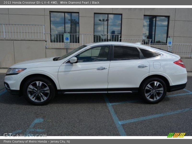 White Diamond Pearl / Black 2013 Honda Crosstour EX-L V-6 4WD