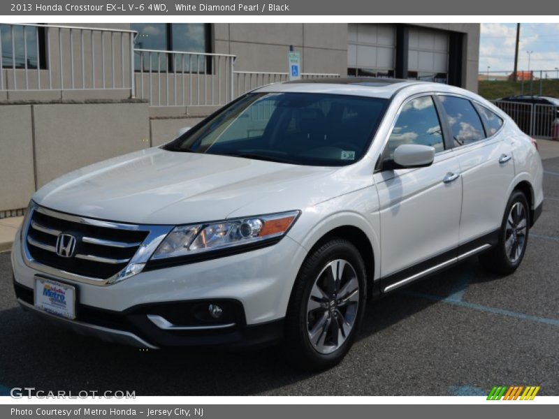 White Diamond Pearl / Black 2013 Honda Crosstour EX-L V-6 4WD