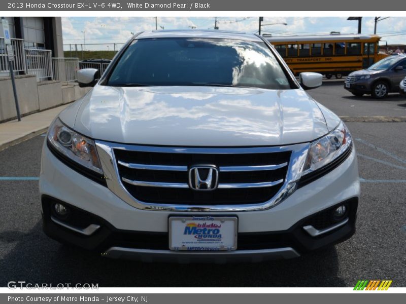 White Diamond Pearl / Black 2013 Honda Crosstour EX-L V-6 4WD