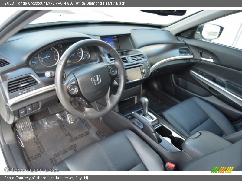 White Diamond Pearl / Black 2013 Honda Crosstour EX-L V-6 4WD