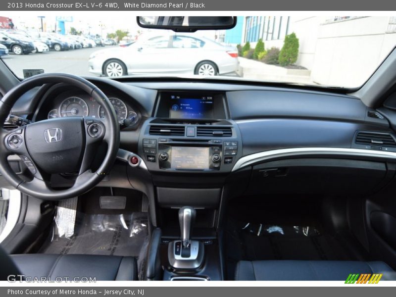 White Diamond Pearl / Black 2013 Honda Crosstour EX-L V-6 4WD