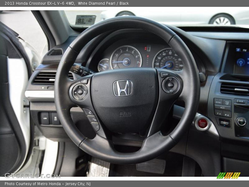 White Diamond Pearl / Black 2013 Honda Crosstour EX-L V-6 4WD