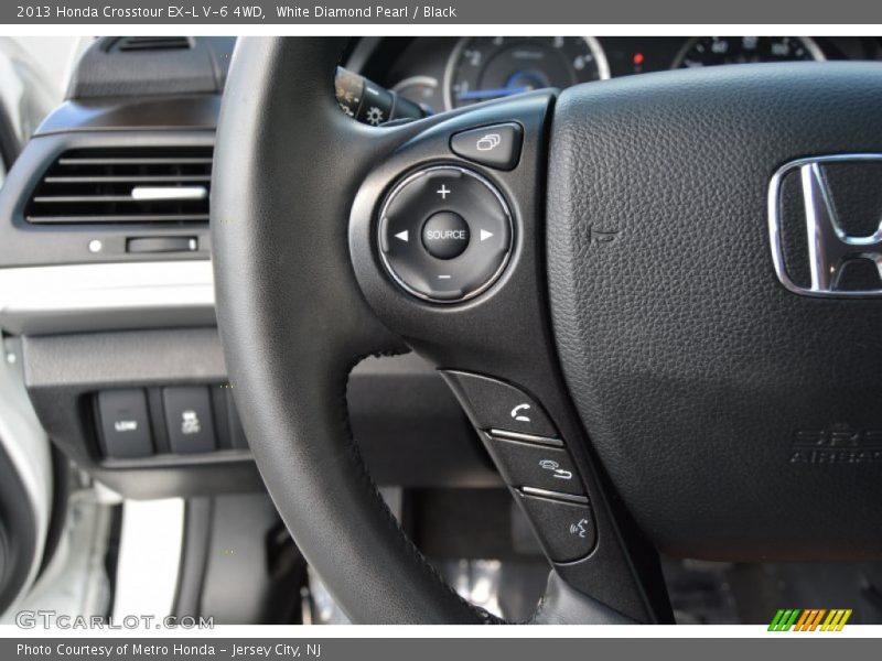 White Diamond Pearl / Black 2013 Honda Crosstour EX-L V-6 4WD